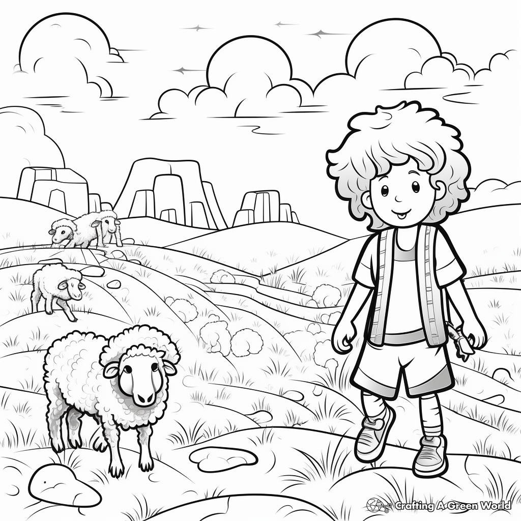 Lost sheep coloring pages