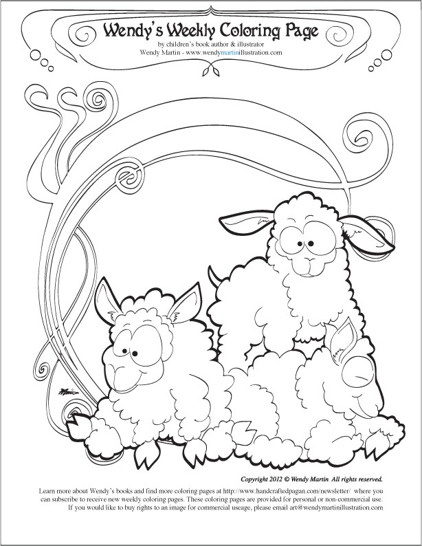 Sheepish coloring page