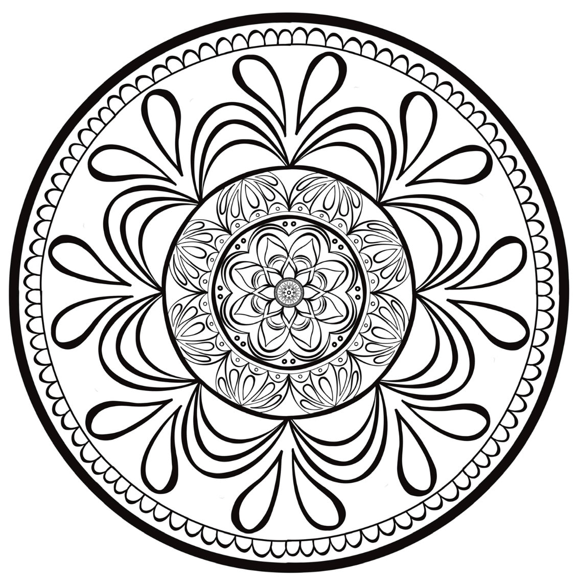 Lotus blooms colouring pages
