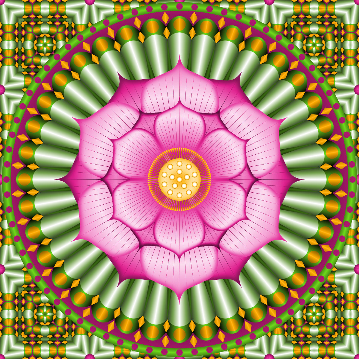 Dont eat the paste lotus mandala coloring page or embroidery pattern