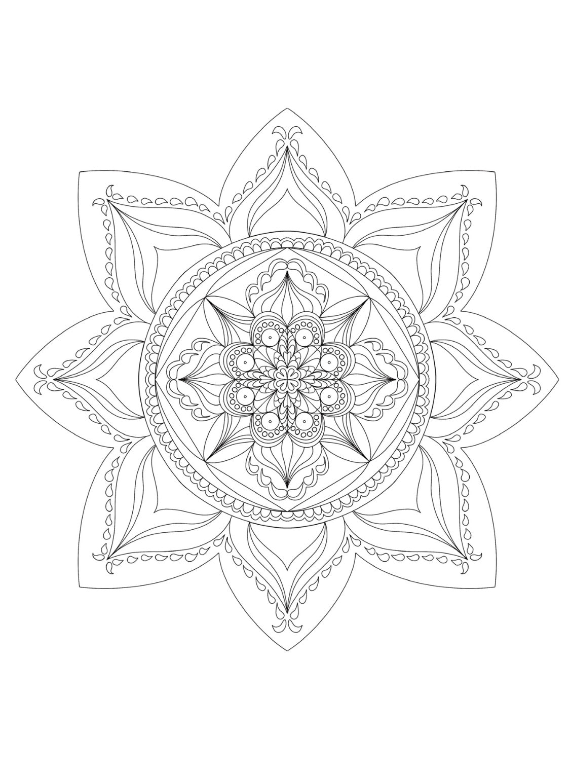 Lotus blooms colouring pages