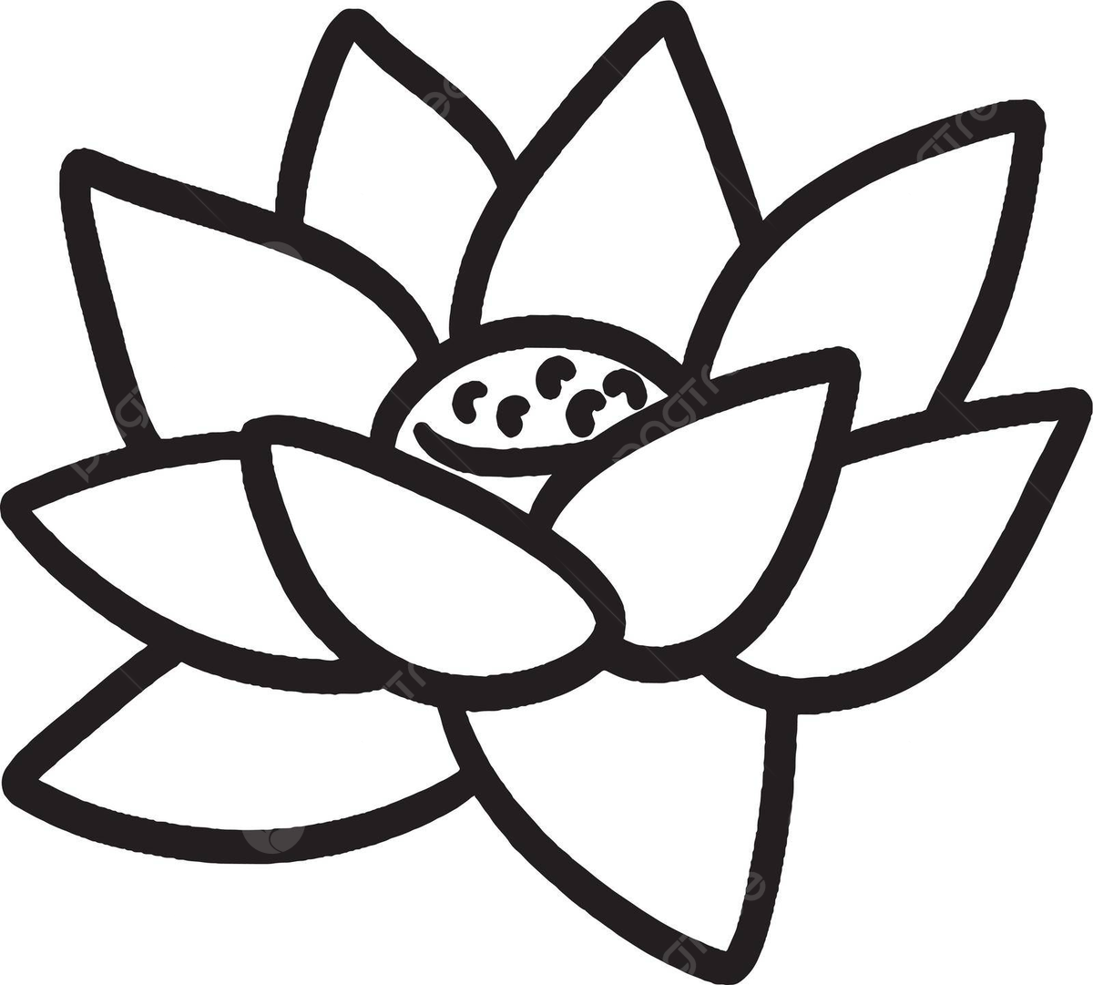 Lotus isolated coloring page for kids colouring colouring page kids vector ring drawing kid drawing lotus drawing png and vector with transparent background for free download