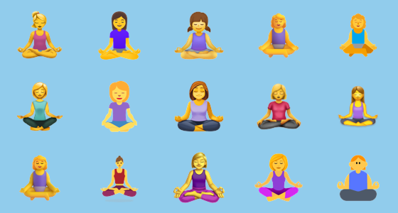 Ðâï woman in lotus position emoji