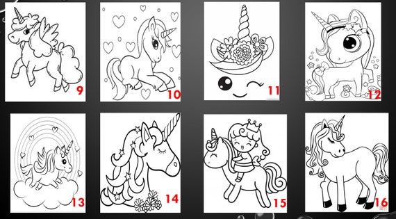 Unicorn predrawn canvas for girls unicorn paint party paint kit craft kit unicorn party kids paint party pre drawn painting diy kit