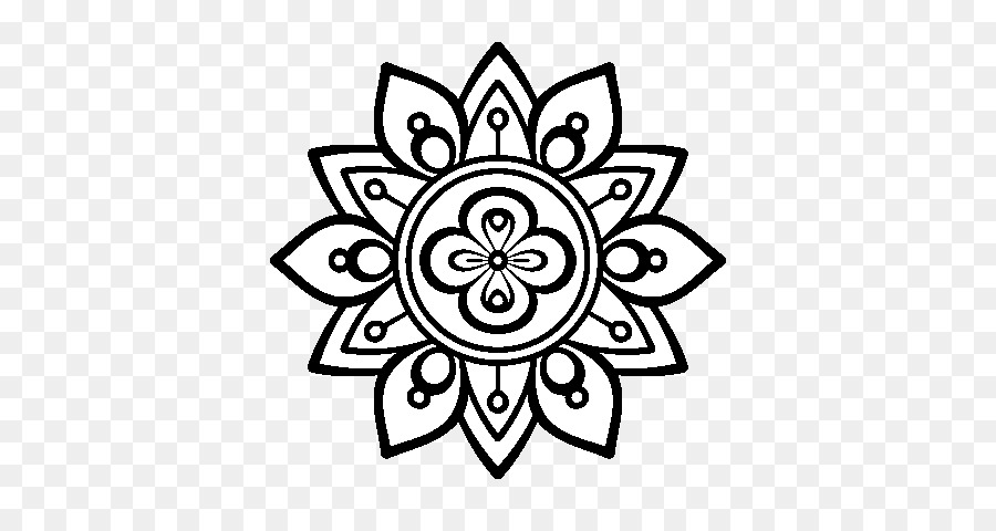 Black and white flower png download