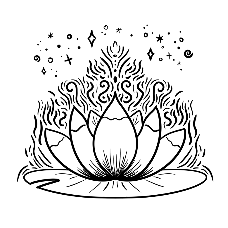 Coloring page lotus flower