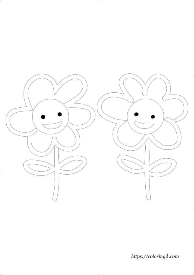 Flower coloring pages