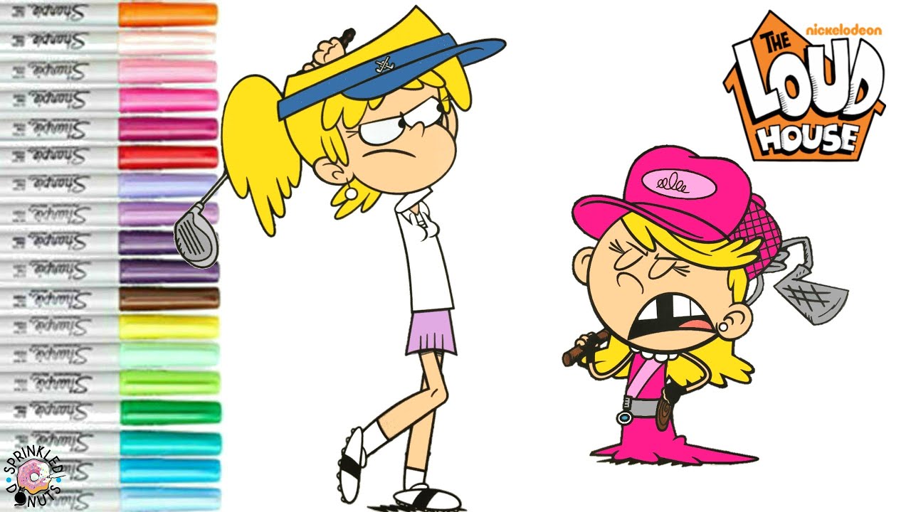 The loud house coloring book page lori loud and lola loud sisters sprinkled donuts