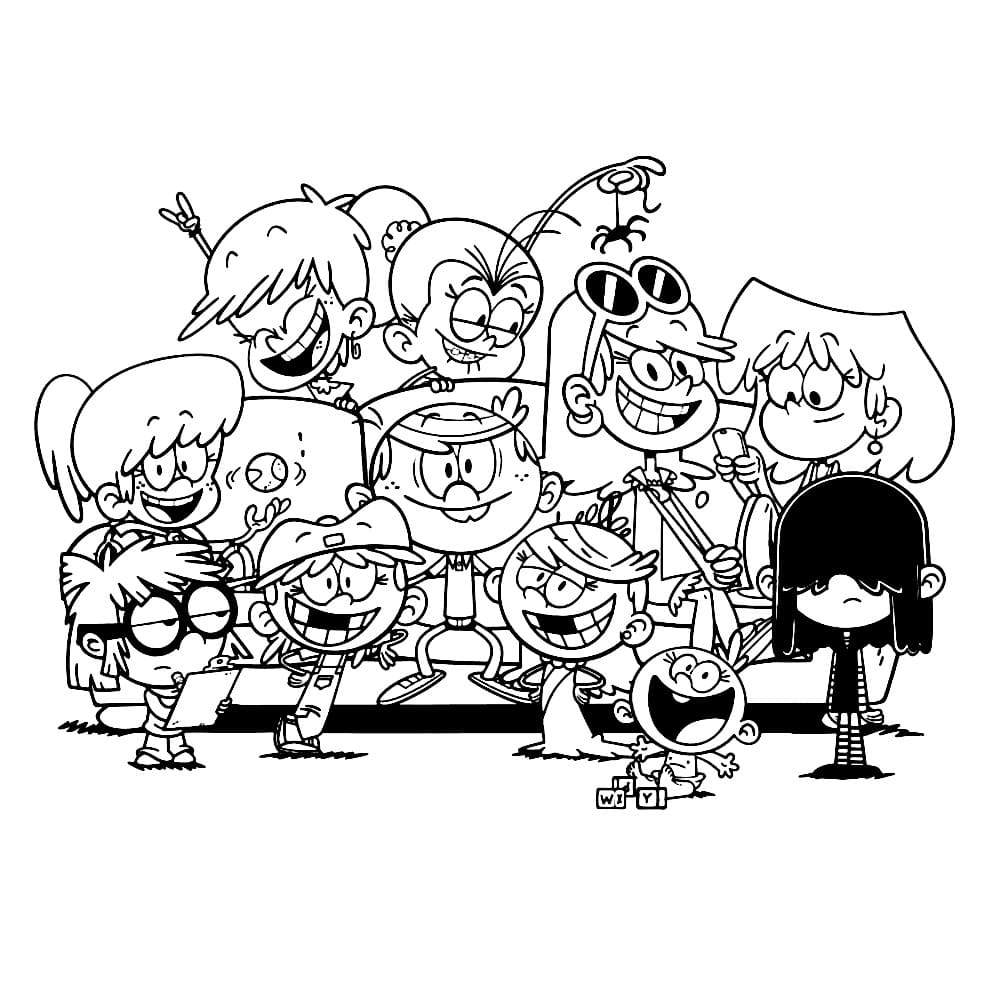The loud house coloring pages pictures free printable