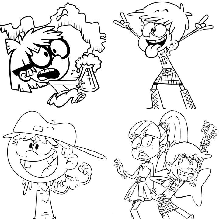 Free loud house coloring pages for kids and adults