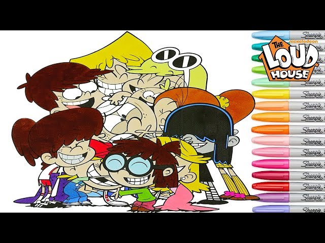 The loud house coloring book pages lincoln leni lori loni lola luan lucy lori luna rainbow splash