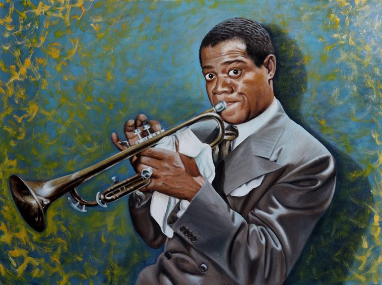 Louis armstrong painting by paula mackiewicz saatchi art