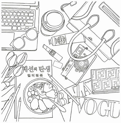 Fashion coloring book louis vuitton burberry chanel gucci dior hermes marc jacob for sale online