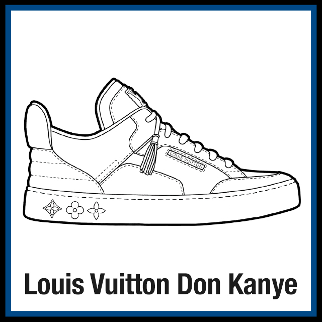 Louis vuitton don kanye sneaker coloring pages