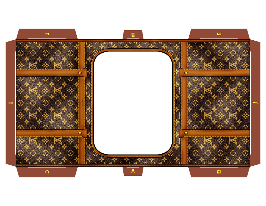 Louis vuitton handbag paper model free printable papercraft templates