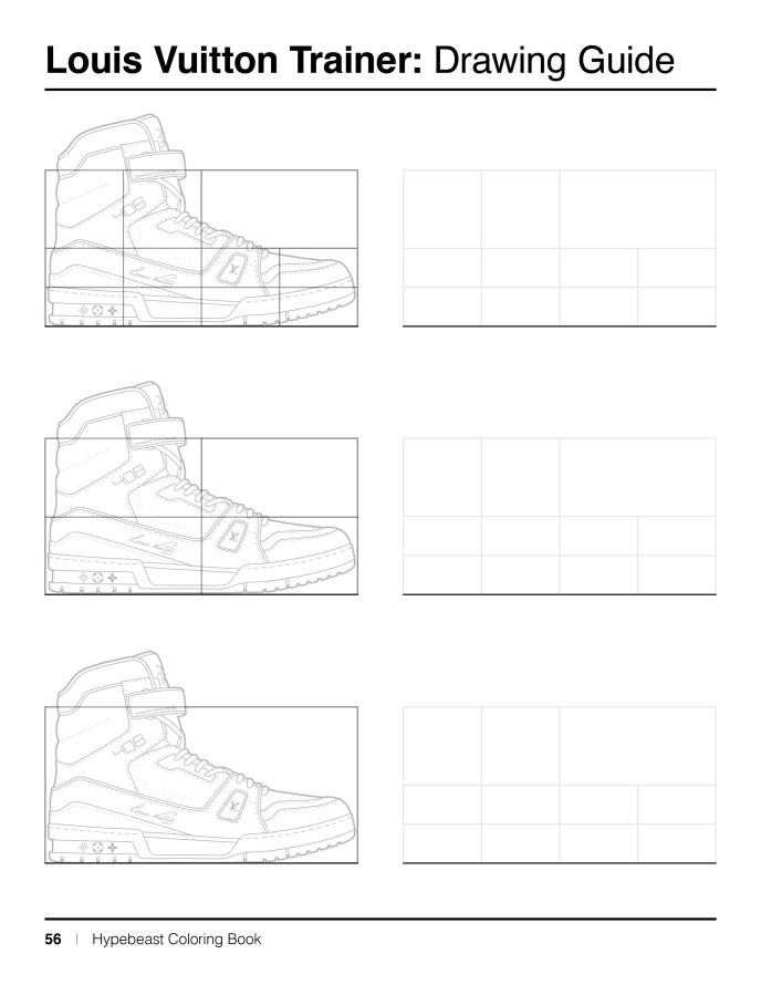Louis vuitton trainer sneaker coloring pages