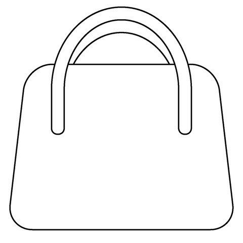 Handbag emoji coloring page free printable coloring pages