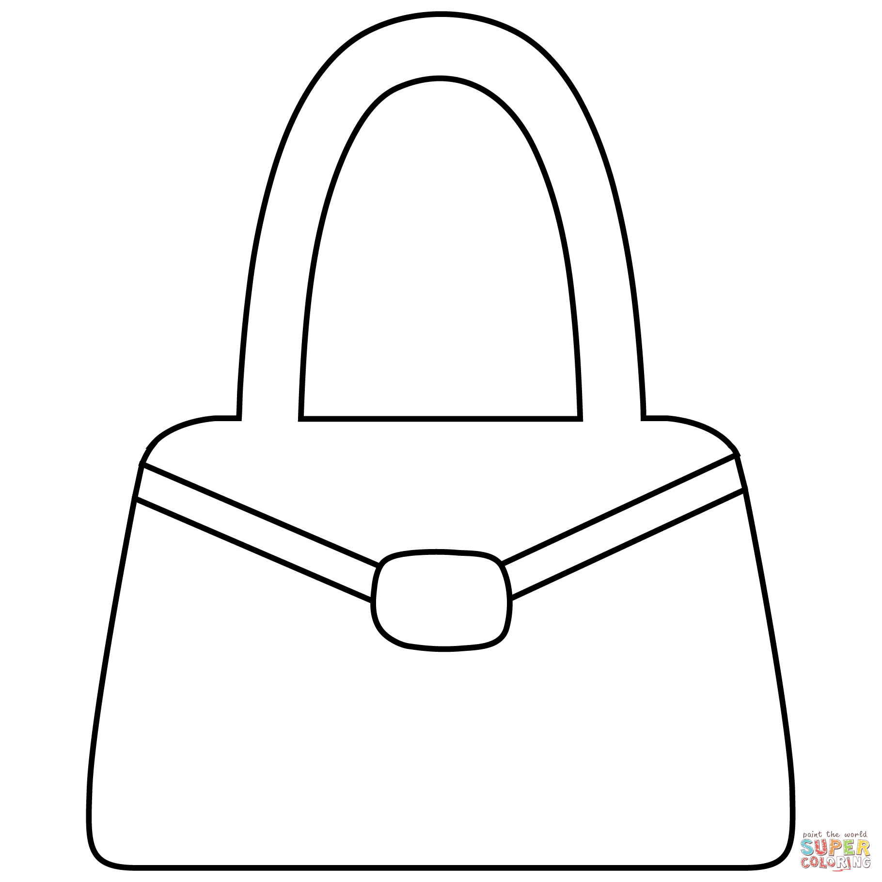Handbag emoji coloring page free printable coloring pages
