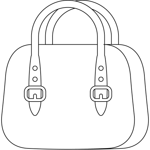 Handbag emoji coloring page free printable coloring pages