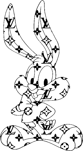 Louis vuitton bugs bunny coloring page