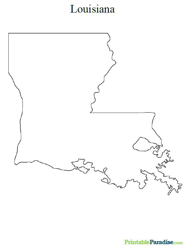 Printable state map of louisiana