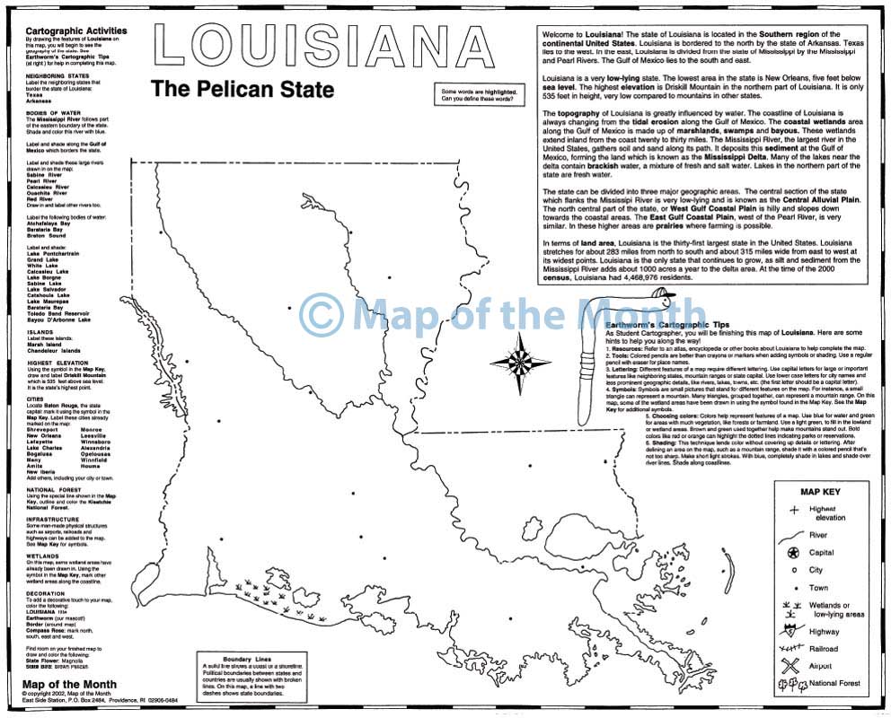 Louisiana map