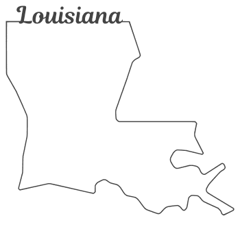 Louisiana â map outline printable state shape stencil pattern â diy projects patterns monograms designs templates