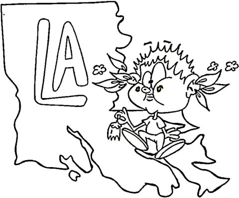 Louisiana map coloring page free printable coloring pages