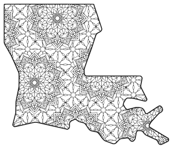 Louisiana â map outline printable state shape stencil pattern â diy projects patterns monograms designs templates