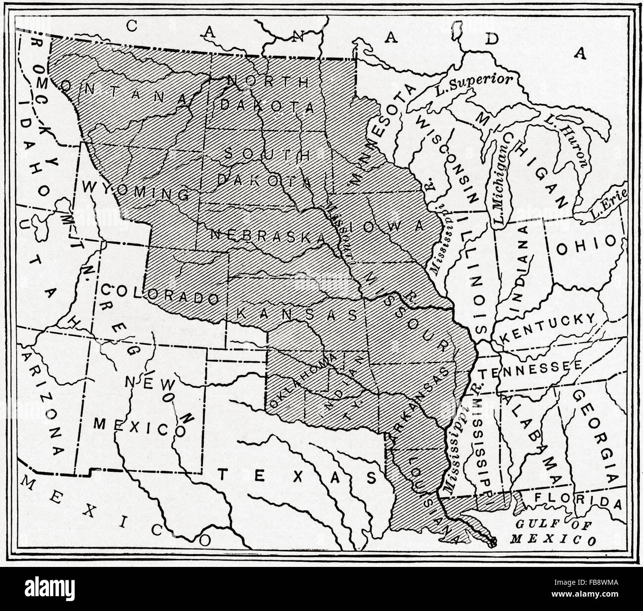 Louisiana purchase map hi