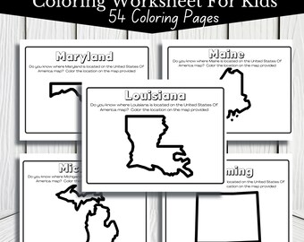 The united states of america map coloring worksheet for kids america states map coloring pages usa coloring map for teens coloring book download now