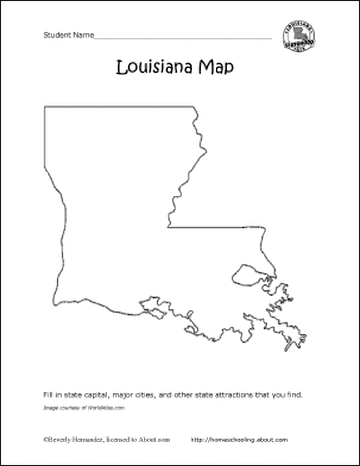 Learn about louisiana with free printables louisiana map louisiana louisiana state map