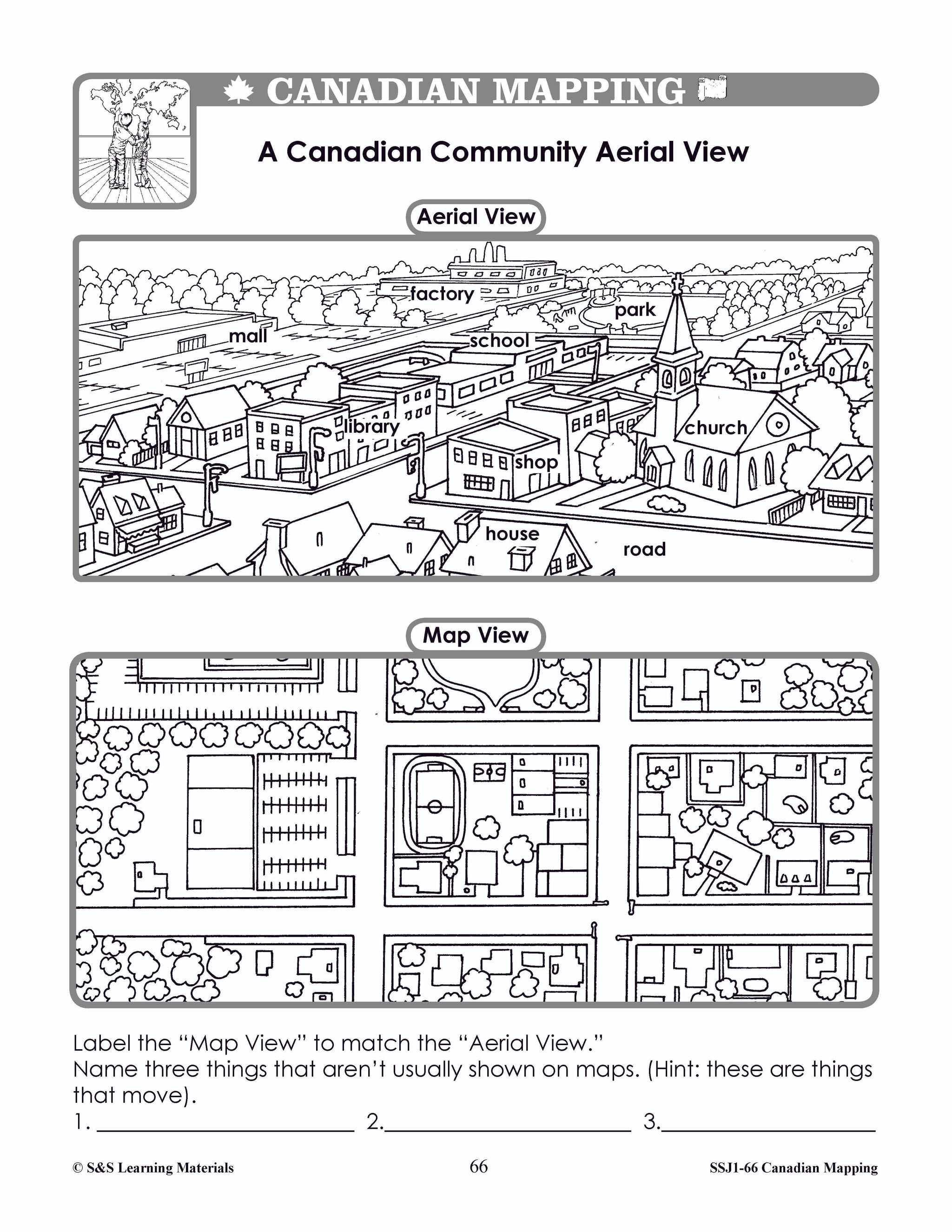 Canadian munitites mapping worksheets grades