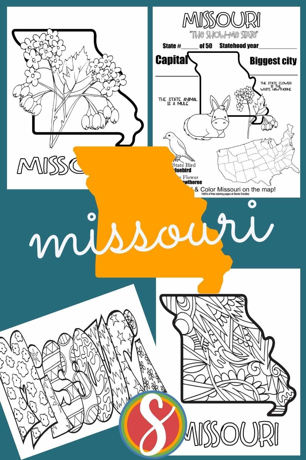 Free missouri coloring pages â stevie doodles