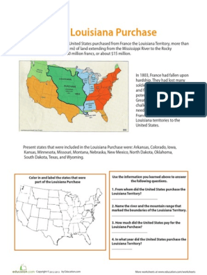 Louisiana purchase pdf louisiana purchase missouri river