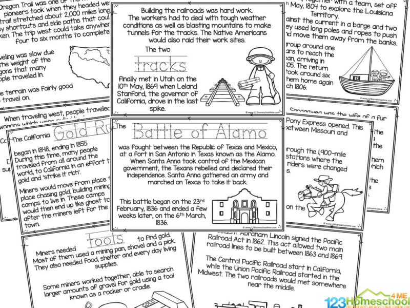 Free westward expansion for kids printable reader