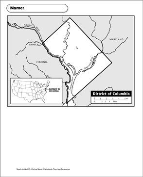 Map of washington dc printable maps