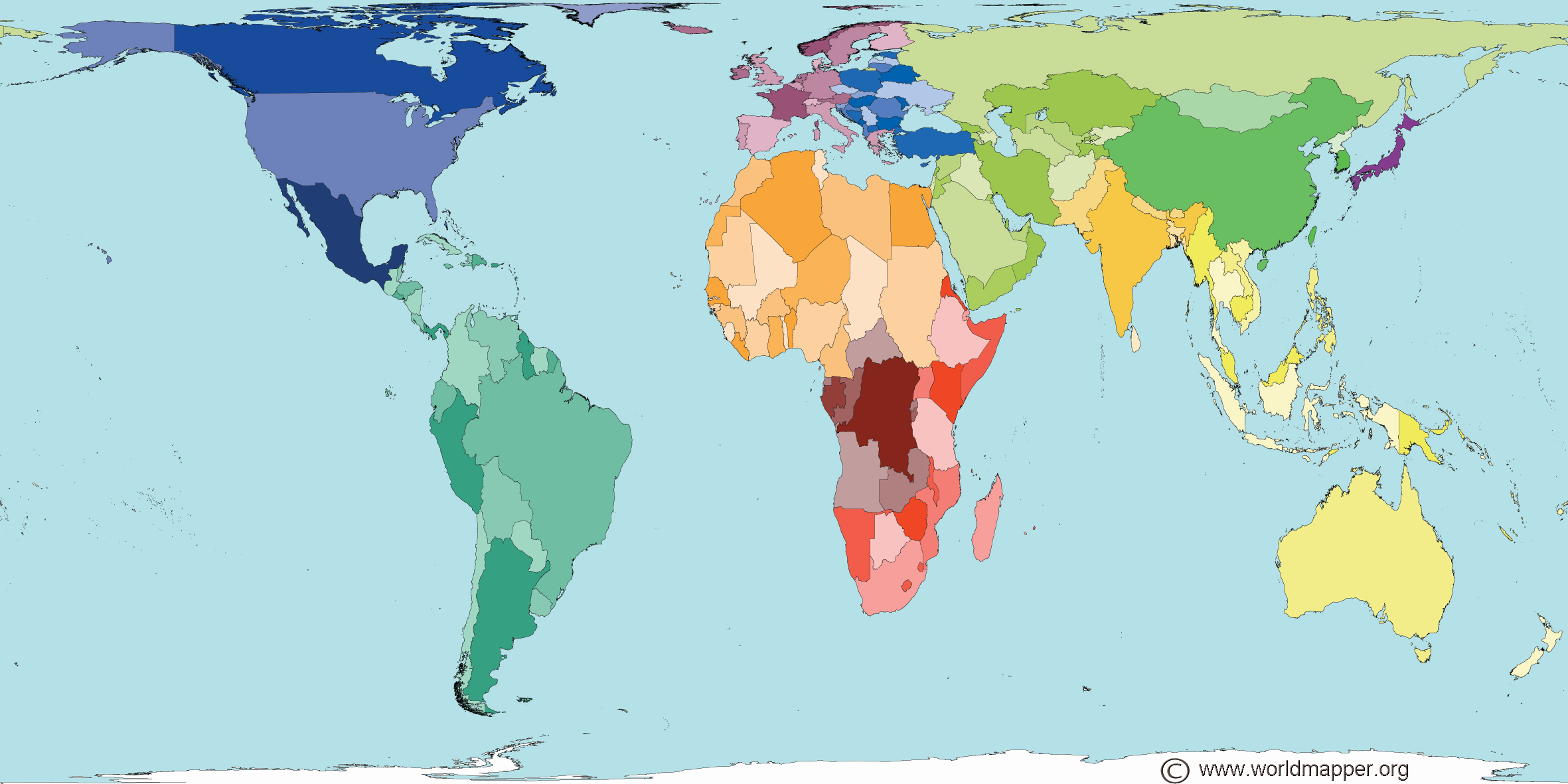World maps of a most unusual sort
