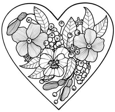 All my love adult coloring page