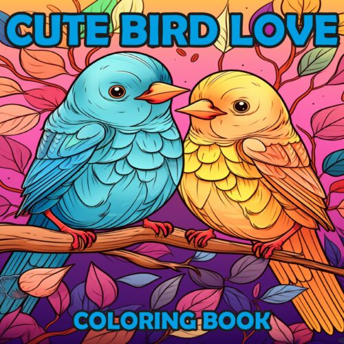Cute bird love coloring book for adult and kids bird coloring pages made by teachers