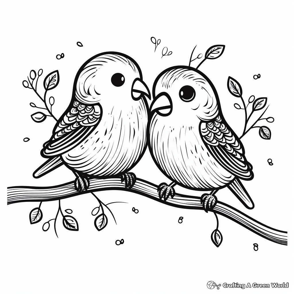 Love bird coloring pages