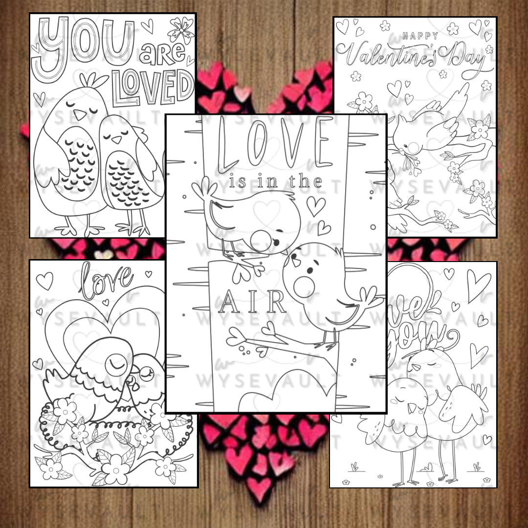 Love birds coloring