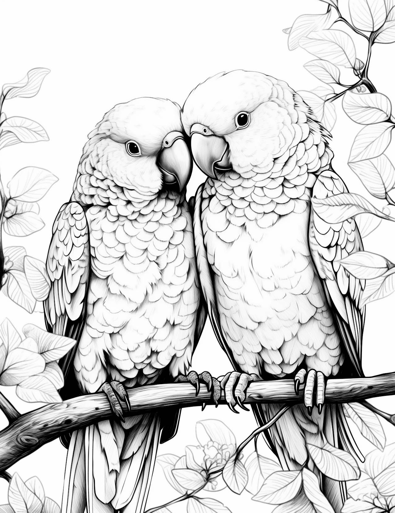 Bird coloring pages for kids and adults