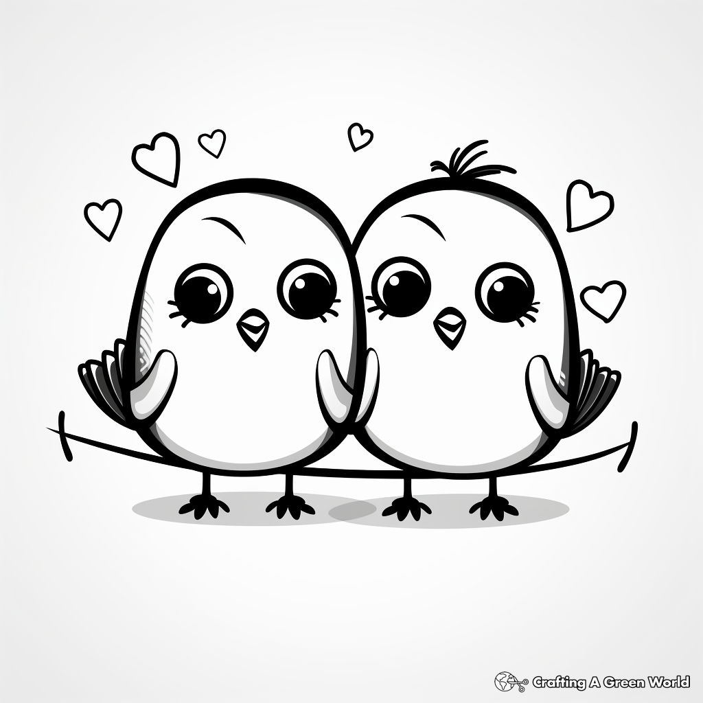 Love bird coloring pages