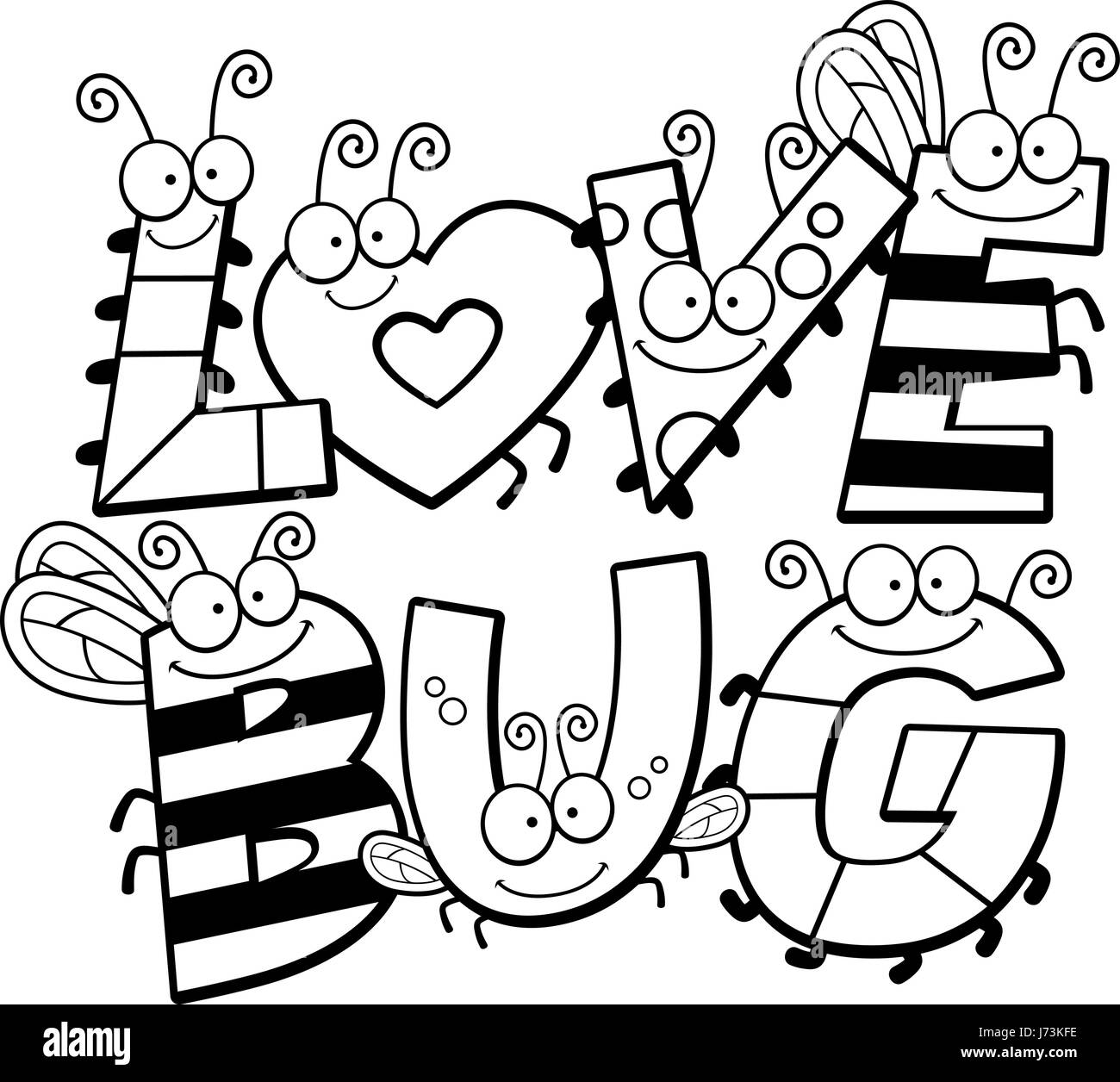 Love bug black and white stock photos images