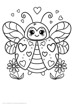 Printable heart coloring pages for kids