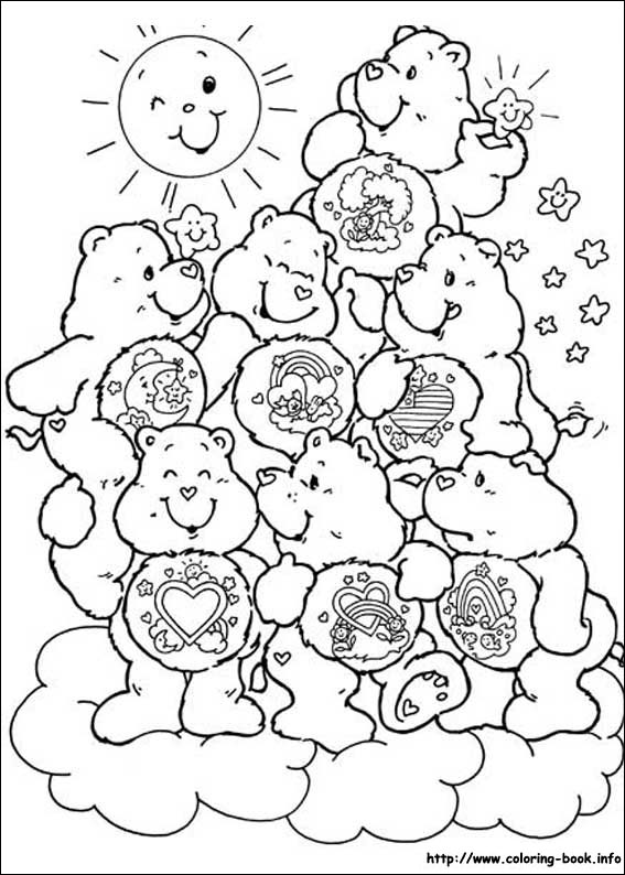The care bears coloring picture