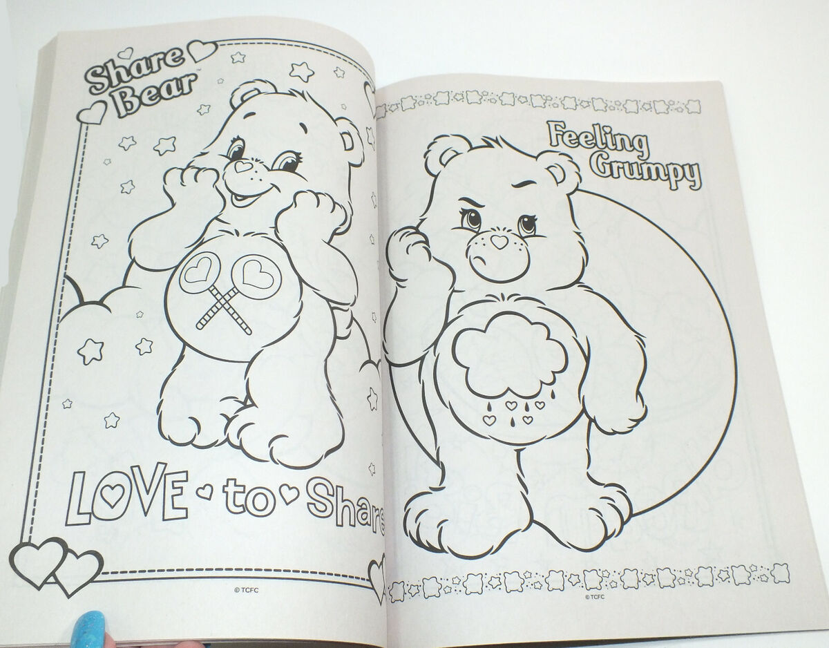 Care bears coloring book jumbo coloring activity book fuzzy friends grumpy