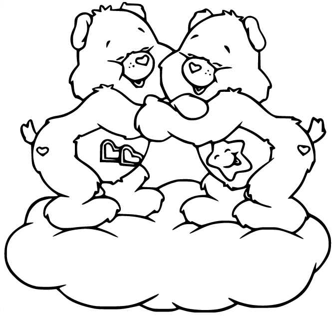 Care bears coloring pages printable for free download