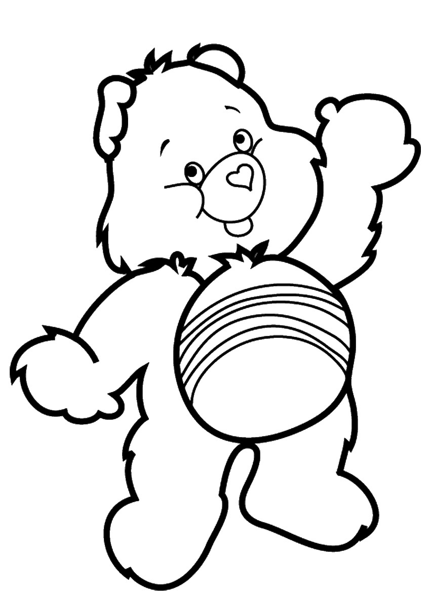 Care bears coloring pages â birthday printable